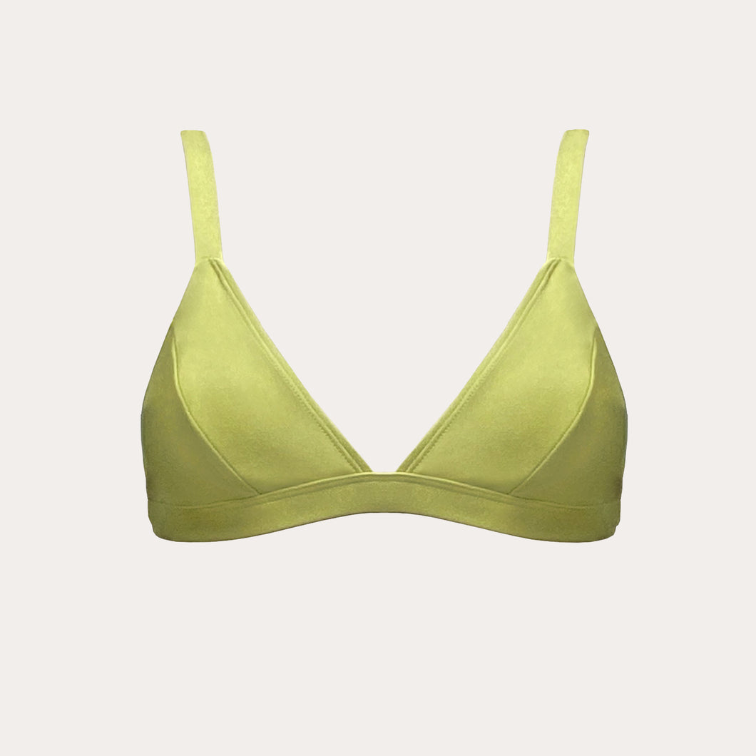 Greta top | Chartreuse shine